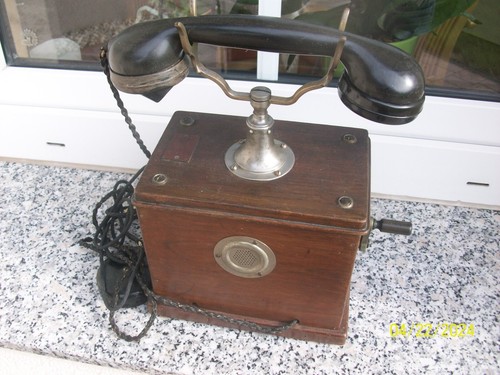 Kurbeltelefon antik von 1908 - ,