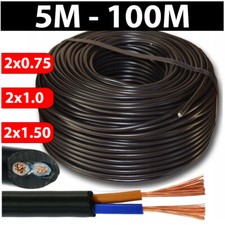 SCHLAUCHLEITUNG H03VV-F Kabel Stromkabel H03VVF Schwarz 2x0.75 2x1.0 2x1.5mm² ⭐⭐