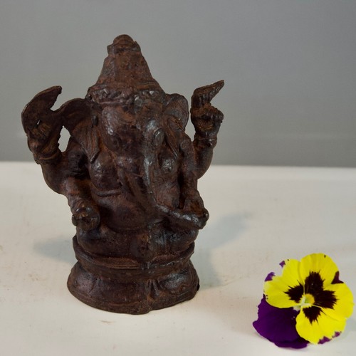 Ganesha statue bronze klein - ganesha,