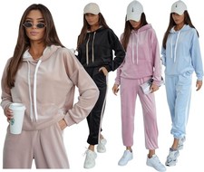 Damen Velours Set Hoodie