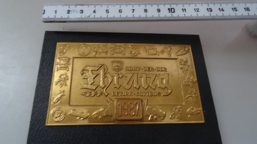 Admv plakette cottbus - plakette, 1987