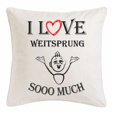 I Love Weitsprung KISSENBEZUG