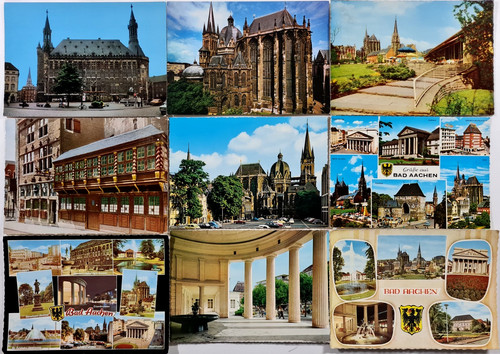 Postkarten lot bad aachen - postkarten,