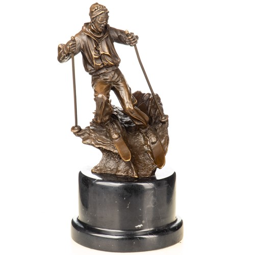 Bronze skulptur skifahrer - bronze,