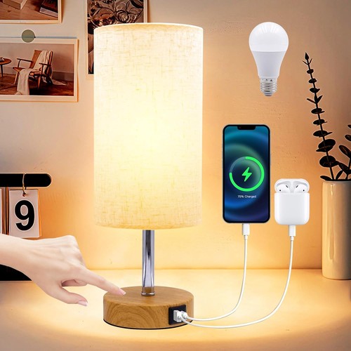nachttischlampe holz