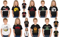 Kindershirt Halloween Sprüche - Kinder Halloween Grusel T-Shirt Halloweenshirt 