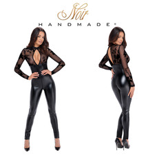 Schwarzer Overall mit Hose in