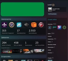 Steam Account PC, 250+ Games, 450+ DLCs, 2.500+ SteamCards, Wert mehrere 1.000€