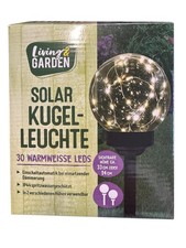 Solar LED Kugelleuchte 30 Warmweisse LEDs IP44 Living Garden