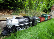 RC Garteneisenbahn Spur G Eisenbahn Dampflok mit Sound und Licht & viel Zubehör