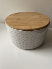 Boltze Deckel Dose Keramik Vorratsdose Skandi Shabby Impressionen Deko Bambus 