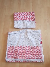 Bettwäsche 155x220cm Meradiso grau-rot