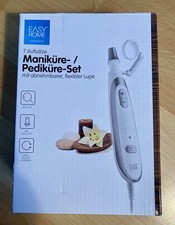 Maniküre-Set Pediküre Set Elektrische Nagefeile Fräser  Lupe,7 Aufsätze, LED