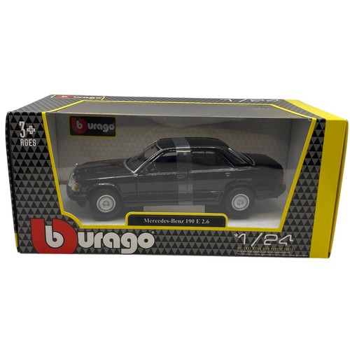 Mercedes 190e 6 black - 1:24,