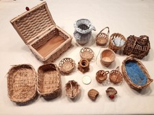 Körbe, Ausschmückung Puppenhaus, Puppenstube, Kaufladen