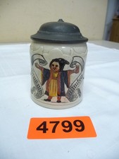 4799.    Alter Steingut Bierkrug  Gruß aus München 1900  Bierkrug