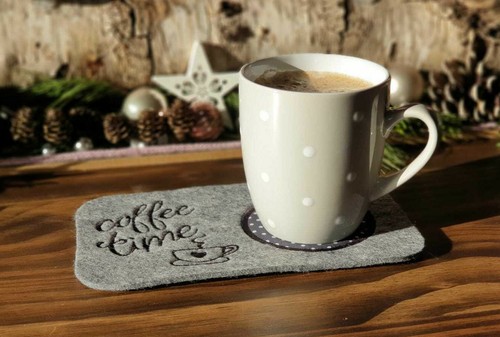 Mug rug coffee time - mug, time«