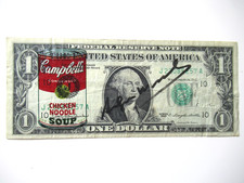 Andy warhol 1 banknote - us, 1$