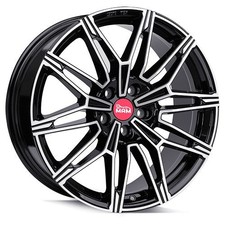 1x MAM WHEELS MAM B3N black front polished 8.5Jx19 5x120 ET20