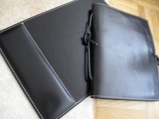 3x ECHT LEDER # 2 x Mouse Pad mit Gelenkschutz # 1x Notizbuch #  Schwarz # NEU 