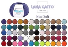 Merinowolle Lana Gatto Maxi Soft 100% Extrafeines Merino Garn 50 g auf 90 m