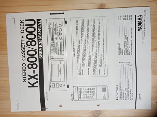 Yamaha 800 servicemanual - yamaha, kx-800 