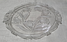 Tortenplatte Kuchenplatte Servierplatte Griffe Blumendekor Tulpen 3D Blumen matt