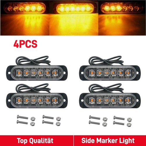 Orange warnleuchte led - 4x,