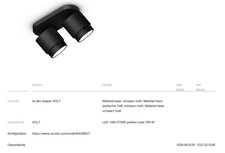 OCCHIO Doppelstrahler lui alto doppio VOLT, AIR, neue Leuchtmittel, schwarz