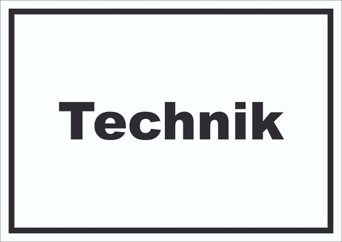 Technik schild mit text - technik,