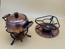 Stöckli Kupfer Fondue Flambee Set  Netstal Schweiz Suisse 