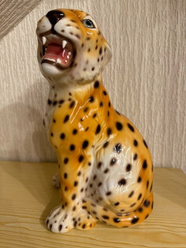 Porzellan leopard 30 cm - |,