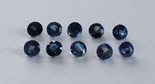 10 natürliche Saphire / Rund 3 mm / Goldschmiedebedarf