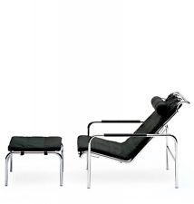 BAUHAUS KLASSIKER .LOUNCH CHAIR ´GENNI´V.G.MUCCHI/ ZANOTTAA SCHW. LEDER