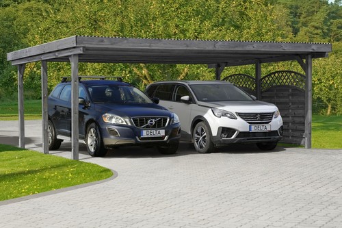 Doppelcarport 600x500 cm - 3x,