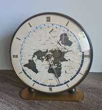 Große Vintage Weltzeit Uhr KUNDO Tischuhr Weltzeituhr sehr Dekorativ