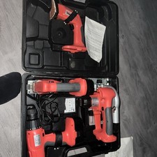 Red Tool Werkzeug-Koffer-Set 7-tlg.  Akkuschrauber Kreissäge Stichsäge Schleifer