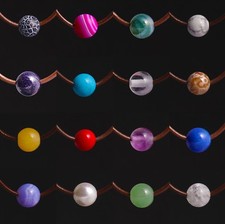 Edelstein Anhänger H-M  8 10 12 14 16 18 20 mm Großloch Kugeln Kugel gebohrt