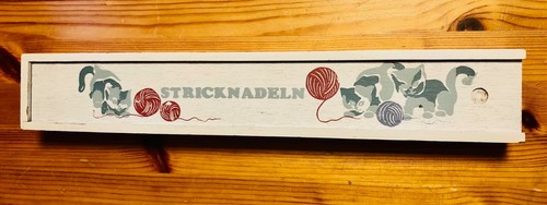 Stricknadelbox aus holz - stricknadelbox,