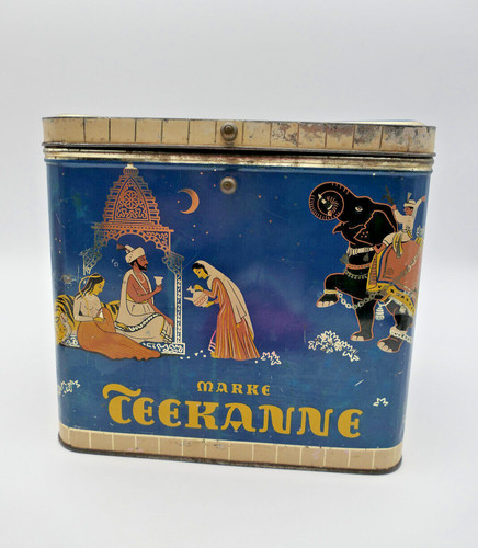 Teekanne blechdose 50er - blechdose, /