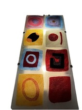 90s IKEA GYLLEN Designer Glass Panel Wall Lamp. Julia Treutiger 