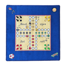 Spielteppich Spiel Teppich Mensch-ärgere-Dich-nicht Kinderteppich 92 x 92 cm NEU