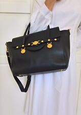 Designer Tasche von Gianni Versace Leder schwarz Shopper/Umhängetasche