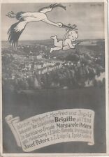 Alte Postkarte 3710 – Klapperstorch - Kind - Geburt