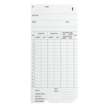 500 BÜRK MOBATIME Stempelkarten Typ 2 - 6