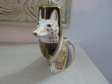 *RAR* ROYAL CROWN DERBY WELSH CORGI DOG BRIEFBESCHWERER *GOLDSTOPPER*