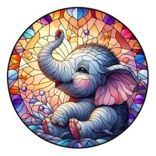 10x sticker elephant stained