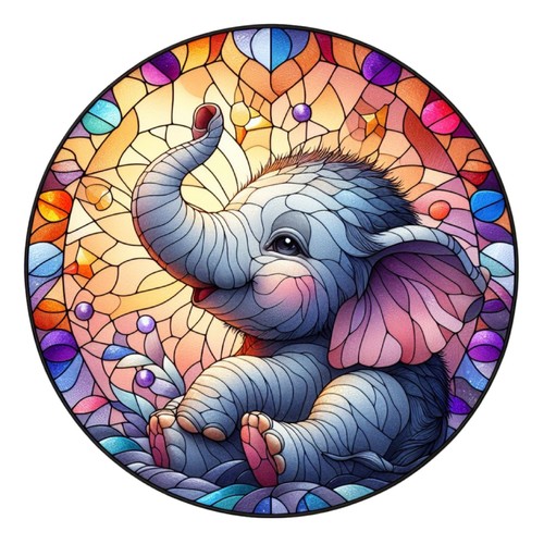10x sticker elephant stained