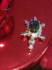 925 er Schildkröten Anhänger traumhaft❤️schwarzer Opal mit Zirkonien