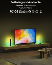 2er LED Lightbar TV Hintergrundbeleuchtung RGB Gaming Lampe Ambiente Licht Bar